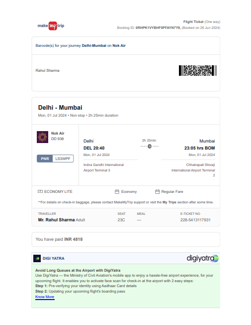MakeMyTrip preview